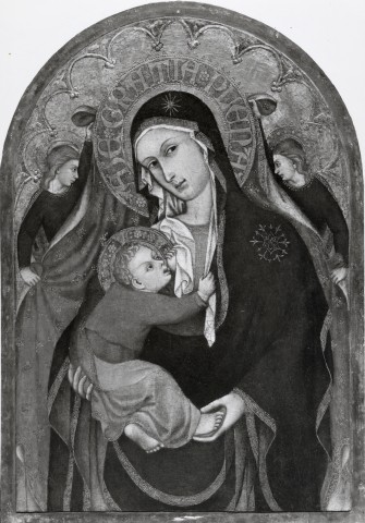 Anonimo — Niccolò da Voltri - sec. XIV/ XV - Madonna con Bambino e angeli — insieme